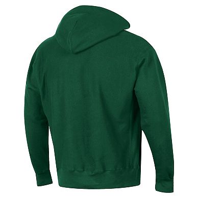 Men's Champion Green Athletics Reverse Weave Chenille Hoodie