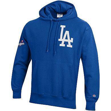Men's Champion Royal Los Angeles Dodgers Reverse Weave Chenille Hoodie
