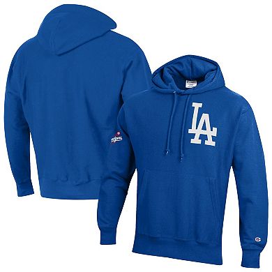 Men's Champion Royal Los Angeles Dodgers Reverse Weave Chenille Hoodie