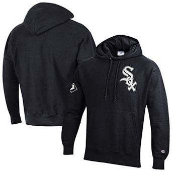Men's Champion Black Chicago White Sox Reverse Weave Chenille Hoodie