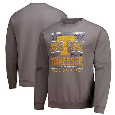 Men's Anthracite Tennessee Volunteers Holiday Fleece Sweatshirt