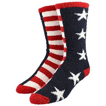 Unisex Barefoot Dreams Navy Team USA CozyChic Stars and Stripes Socks