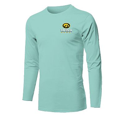 Youth Light Green Iowa Hawkeyes Merry Christmas Tree Long Sleeve T-Shirt