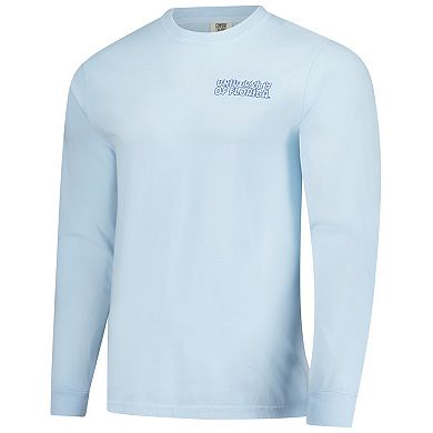 Men's Image One Light Blue Florida Gators Frosted Dreams Comfort Colors Long Sleeve T-Shirt
