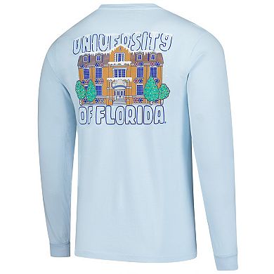 Men's Image One Light Blue Florida Gators Frosted Dreams Comfort Colors Long Sleeve T-Shirt