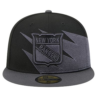 Men's New Era Black New York Rangers Spikes 59FIFTY Fitted Hat