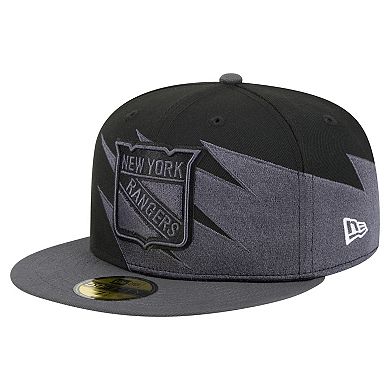 Men's New Era Black New York Rangers Spikes 59FIFTY Fitted Hat