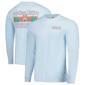 Men's Image One Light Blue Florida State Seminoles Frosted Dreams Comfort Colors Long Sleeve T-Shirt