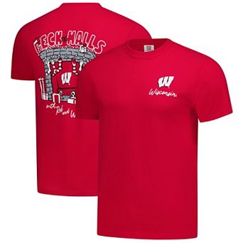 Men's Red Wisconsin Badgers Deck the Halls Comfort Colors T-Shirt