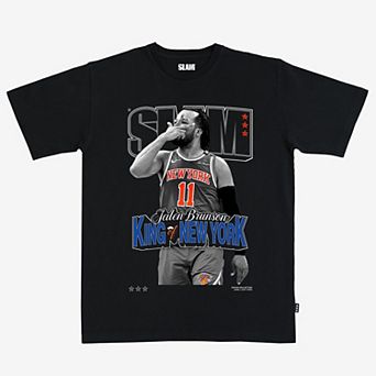 Unisex Jalen Brunson Black New York Knicks SLAM Cover T-Shirt