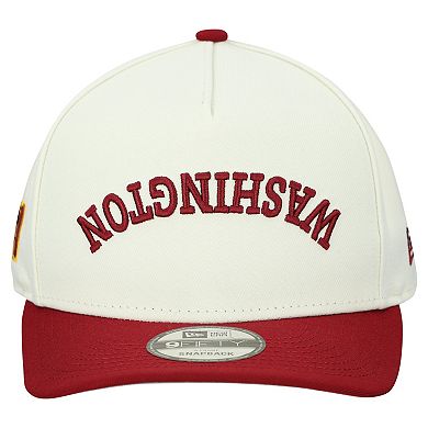 Men's New Era Cream Washington Commanders Upside Down 9FIFTY A-Frame Snapback Hat