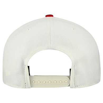 Men's New Era Cream Kansas City Chiefs Upside Down 9FIFTY A-Frame Snapback Hat