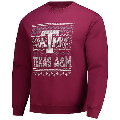 Men's Maroon Texas A&M Aggies Holiday Fleece Sweatshirt