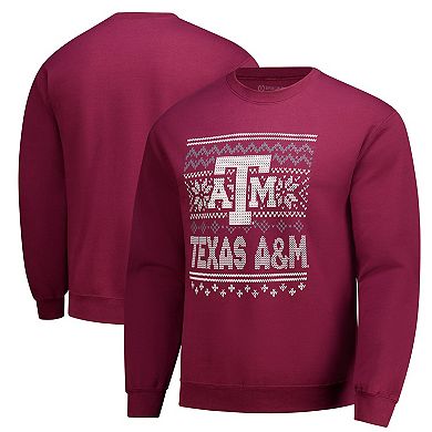 Men's Maroon Texas A&M Aggies Holiday Fleece Sweatshirt