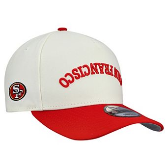 Men's New Era Cream San Francisco 49ers Upside Down 9FIFTY A-Frame Snapback Hat