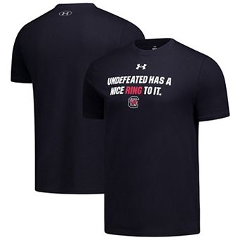 Men's Under Armour Black South Carolina Gamecocks Undefeated Has A Nice Ring T-Shirt