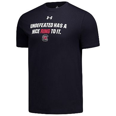 Men's Under Armour Black South Carolina Gamecocks Undefeated Has A Nice Ring T-Shirt