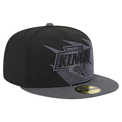 Men's New Era Black Los Angeles Kings Spikes 59FIFTY Fitted Hat