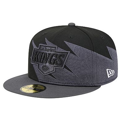 Men's New Era Black Los Angeles Kings Spikes 59FIFTY Fitted Hat