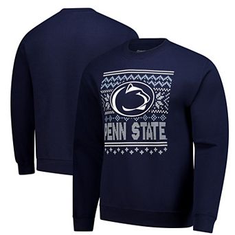 Men's Navy Penn State Nittany Lions Holiday Fleece Sweatshirt