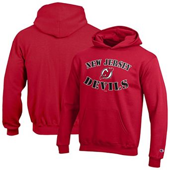 Youth Champion Red New Jersey Devils Fleece Powerblend Hoodie