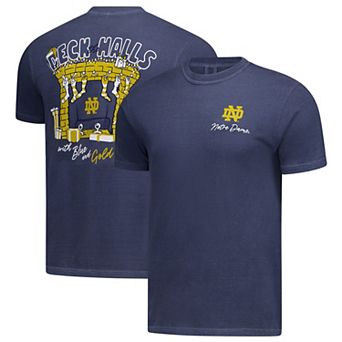 Men's Navy Notre Dame Fighting Irish Deck the Halls Comfort Colors T-Shirt