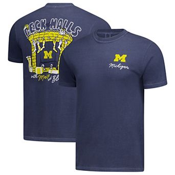 Men's Navy Michigan Wolverines Deck the Halls Comfort Colors T-Shirt