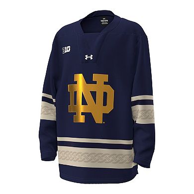 Youth Under Armour #42 Navy Notre Dame Fighting Irish Alternate Replica Hockey Jersey