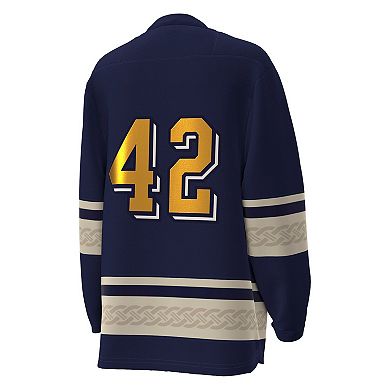 Youth Under Armour #42 Navy Notre Dame Fighting Irish Alternate Replica Hockey Jersey