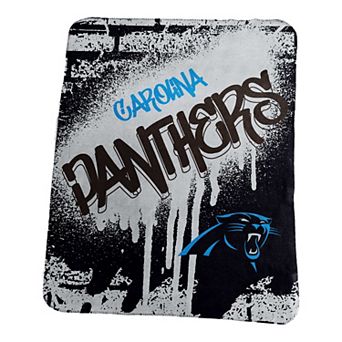Logo Brands Carolina Panthers 50" x 60" Classic Graffiti Fleece Throw Blanket