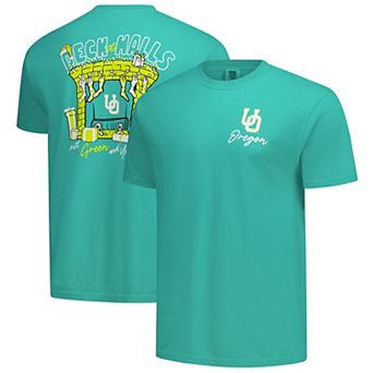 Men's Green Oregon Ducks Deck the Halls Comfort Colors T-Shirt