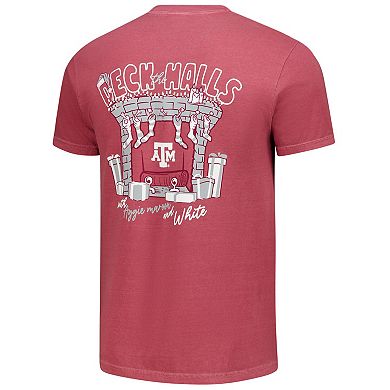 Men's Maroon Texas A&M Aggies Deck the Halls Comfort Colors T-Shirt