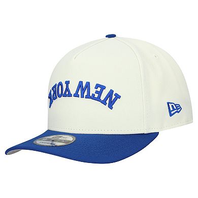 Men's New Era Cream New York Giants Upside Down 9FIFTY A-Frame Snapback Hat