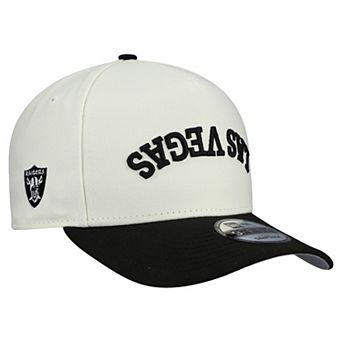Men's New Era Cream Las Vegas Raiders Upside Down 9FIFTY A-Frame Snapback Hat