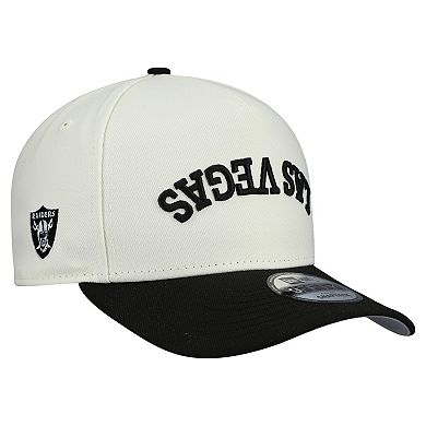 Men's New Era Cream Las Vegas Raiders Upside Down 9FIFTY A-Frame Snapback Hat