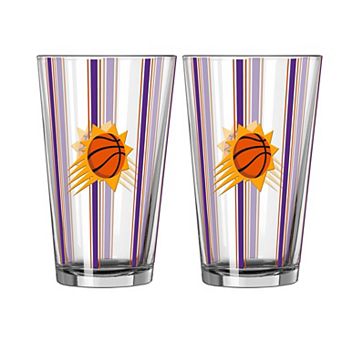 Logo Brands Phoenix Suns Two-Piece 16oz. Striped Pint Glass Set