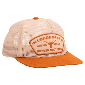 Men's Tan/Texas Orange Howler Brothers x Texas Longhorns Feedstore Mesh Trucker Adjustable Hat