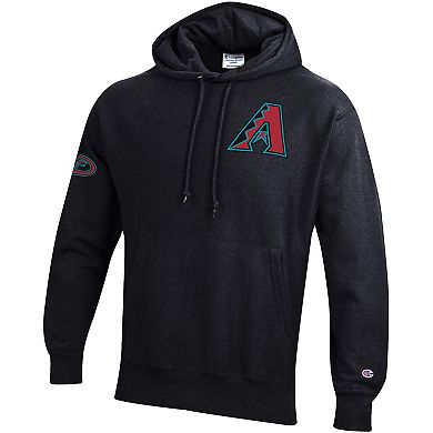 Men's Champion Black Arizona Diamondbacks Reverse Weave Chenille Hoodie