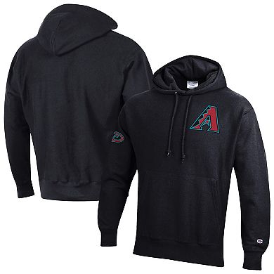 Men's Champion Black Arizona Diamondbacks Reverse Weave Chenille Hoodie