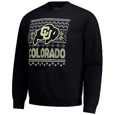 Men's Black Colorado Buffaloes Holiday Fleece Sweatshirt