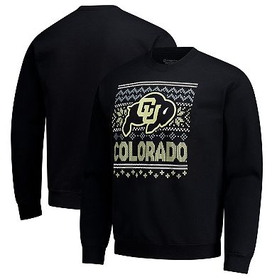 Men's Black Colorado Buffaloes Holiday Fleece Sweatshirt