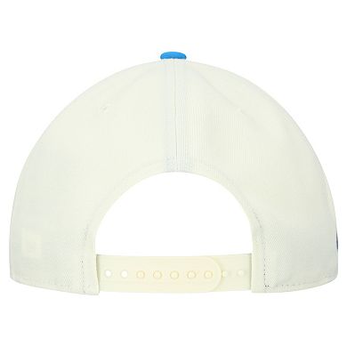 Men's New Era Cream Los Angeles Chargers Upside Down 9FIFTY A-Frame Snapback Hat