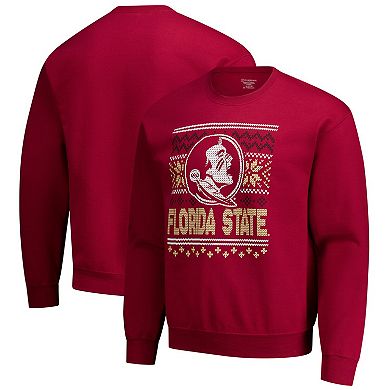 Men's Garnet Florida State Seminoles Holiday Fleece Sweatshirt