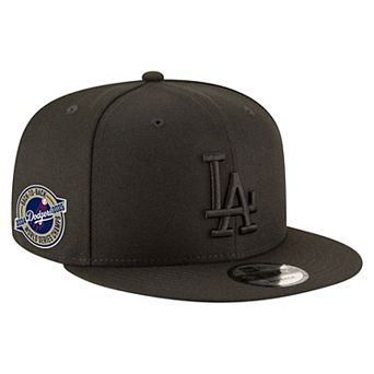 Men's New Era Black Los Angeles Dodgers 2024/25 Back-to-Back Champions Circle Side Patch 9FIFTY Snapback Hat