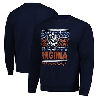 Men's Navy Virginia Cavaliers Holiday Fleece Sweatshirt