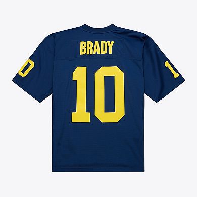 Men's Mitchell & Ness Tom Brady Navy Michigan Wolverines 1999 College Vault Jersey