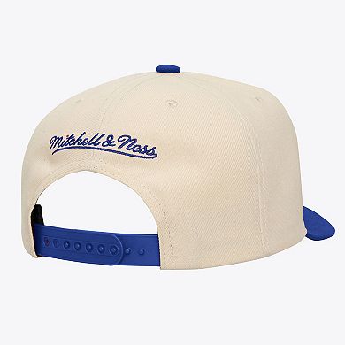 Men's Mitchell & Ness Cream/Navy Ole Miss Rebels Two-Tone Pro Crown Adjustable Hat