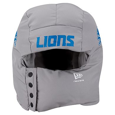 Men's New Era Gray Detroit Lions Puffer Balaclava