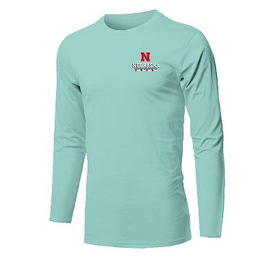 Youth Light Green Nebraska Huskers Merry Christmas Tree Long Sleeve T-Shirt