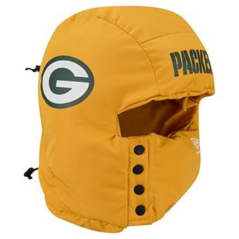 Men's New Era Gold Green Bay Packers Puffer Balaclava
